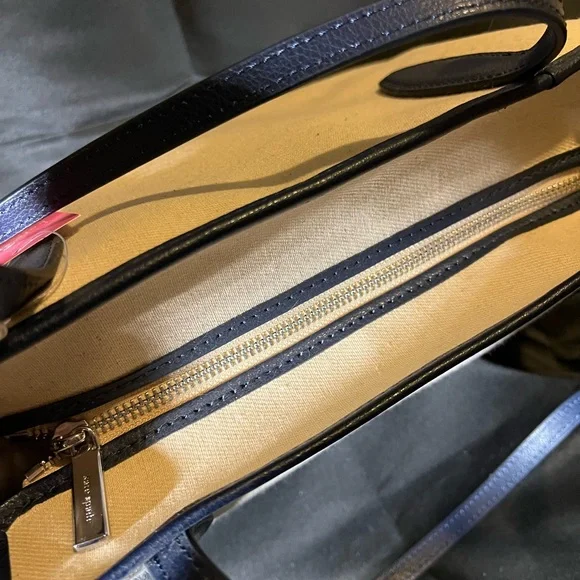 Kate Spade New York “Street Tote Nightcap” LARGE Canvas and Patent Leather. NWT - Picture 8 of 13